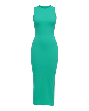 Green dress on a white background