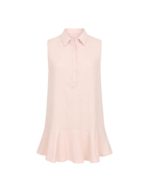 Light pink sleeveless dress on a white background