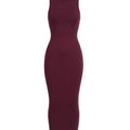 Maroon dress on a white background
