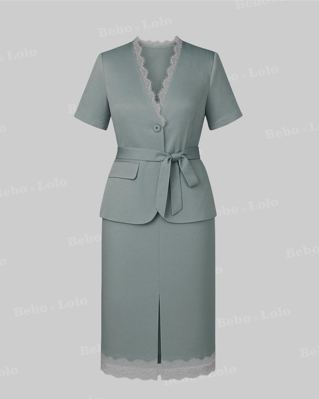 Luxe Laced Blazer Set - bebonlolo