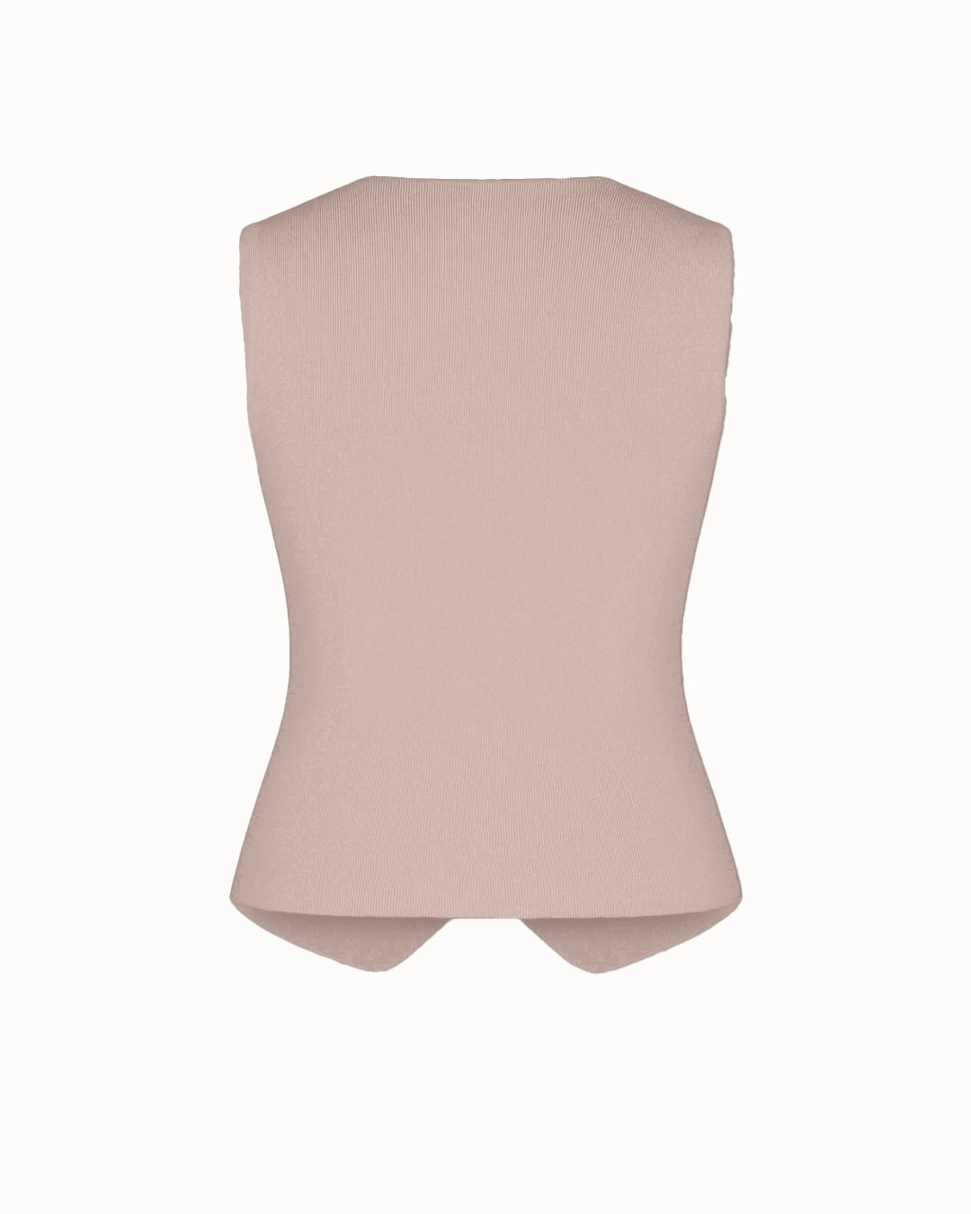 Pink sleeveless top on a white background