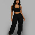 High Rise Cargo Pants