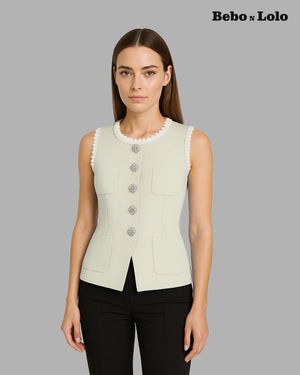 Waistcoat with Big Fancy Buttons-front view