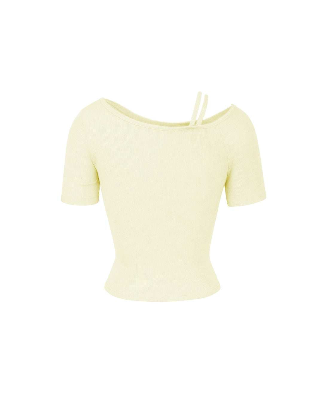 Yellow crop top on a white background