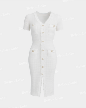 Buttondown Knit Dress