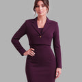 Power Hour Wine Scuba Blazer Dress