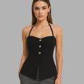 Sleek Sculpt Halter Scuba Corset Top
