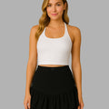 Flounce Mode Black Scuba Ruffle Skirt