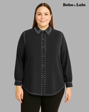 Studded Plus Size Shirt 