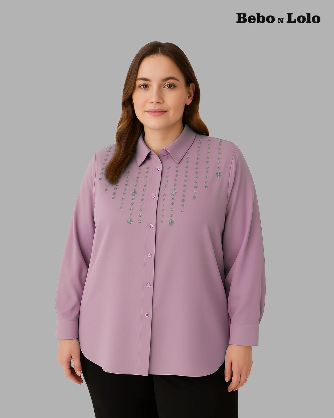 Heavy Crystal Studded Shirt