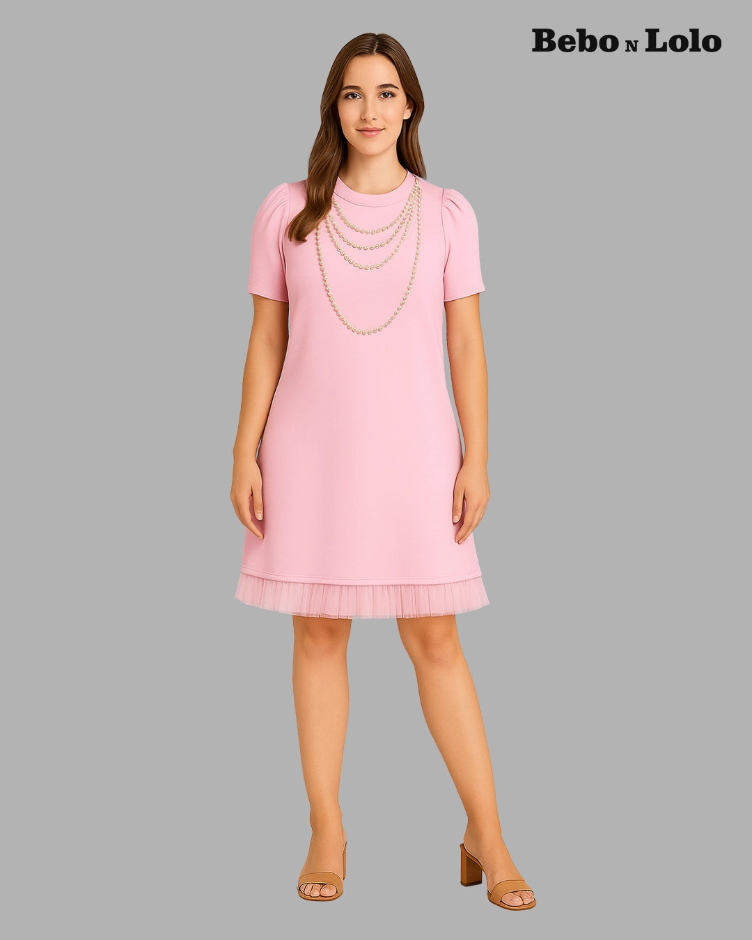 Pearl Layered Mini Dress
