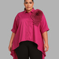 Big Flower High-Low Shirt