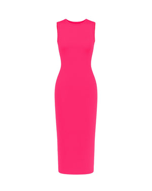 Pink dress on a white background