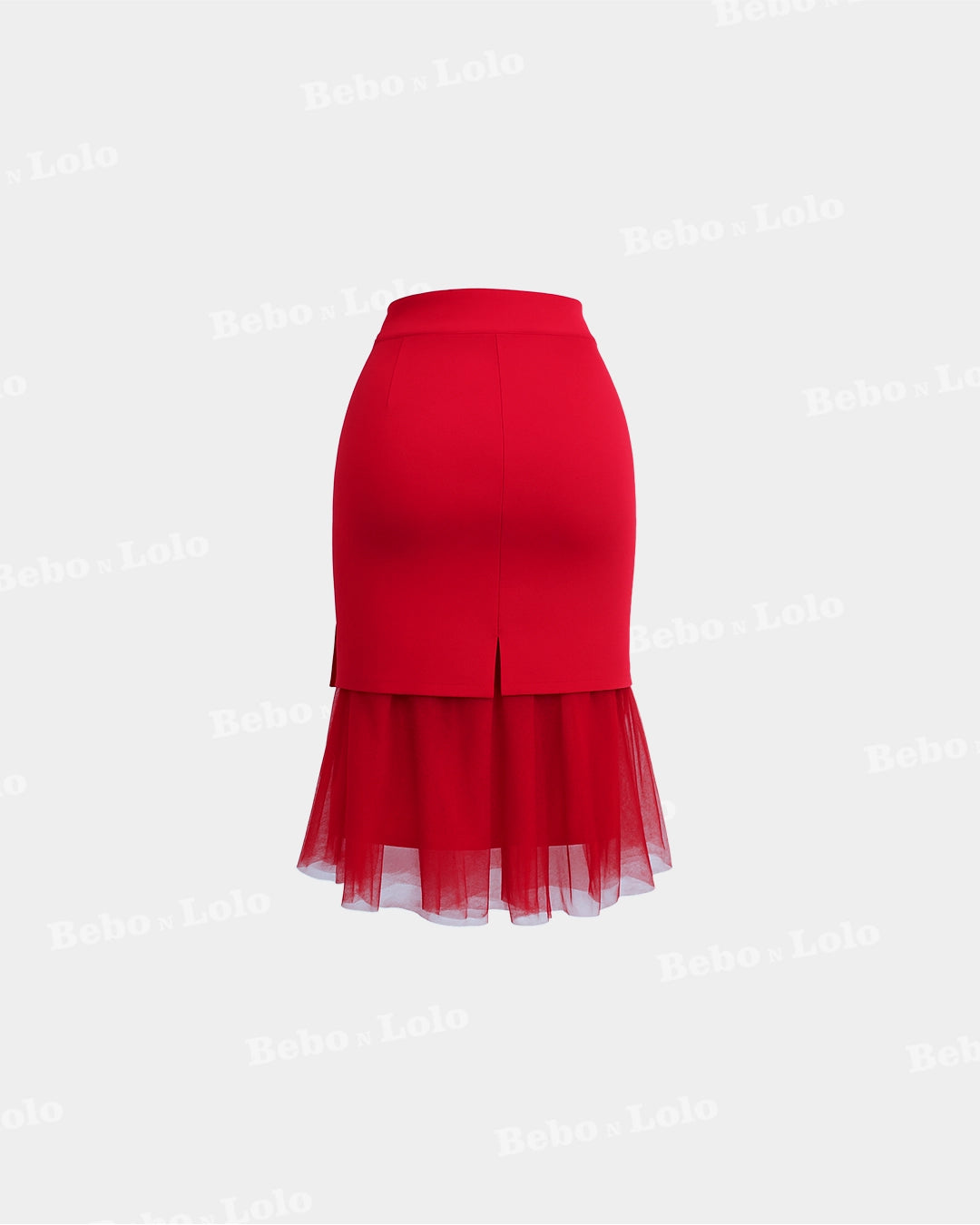 Gathered And Pleated Peplum Hem Skirt