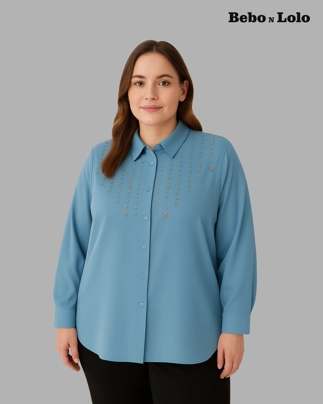 Heavy Crystal Studded Shirt