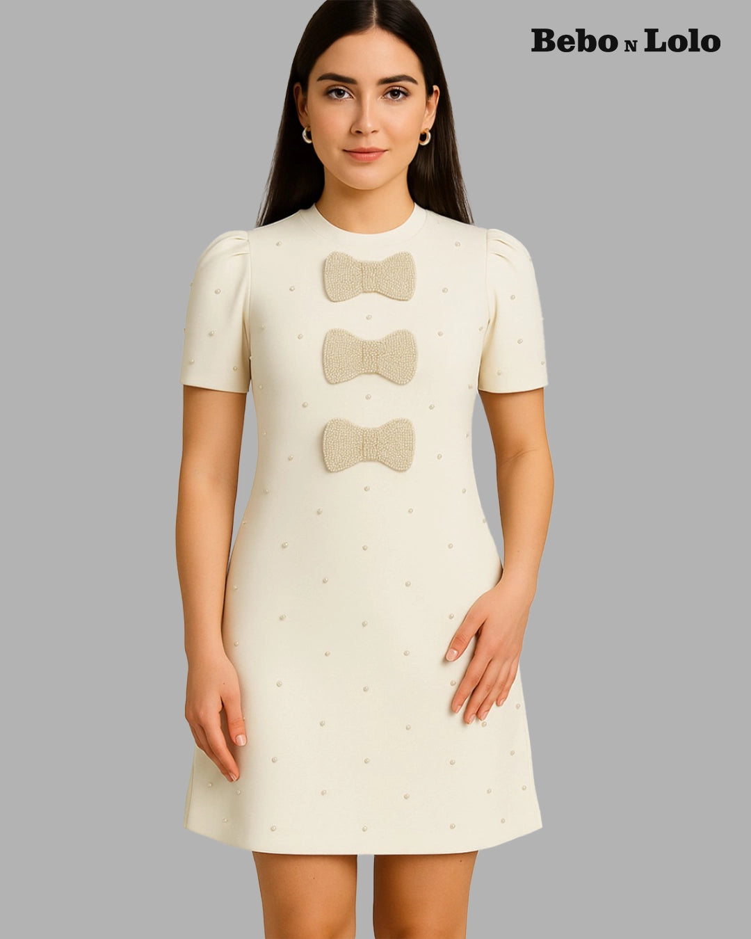Mini Pearl Bow Dress - bebonlolo