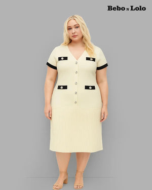 Korean Style Midi Dress - bebonlolo