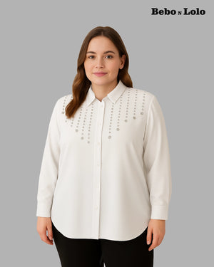 Heavy Crystal Studded Shirt
